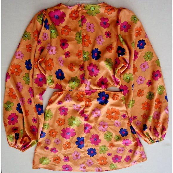 Show Me Your MuMu Sz Small Poppin Poppy Go Out Cut Out Mini Dress $168 - Picture 4 of 9